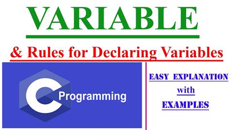 Variables And Its Rules C Programming Variables In C Rules To