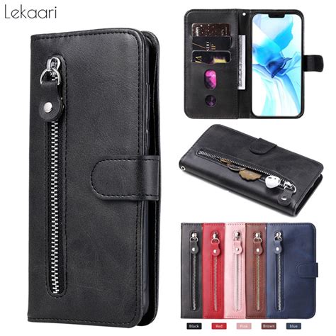 Zipper Flip Case Xiaomi Redmi 14c 13c A3 A2 A1 Note 13 12 12c 11 11s 10 10c 9t Pro Plus Leather