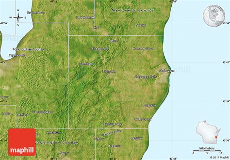 Satellite Map Of Sheboygan County