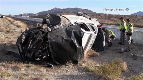 Barstow police officer injured in rollover crash on Interstate 15 - ABC7 Los Angeles