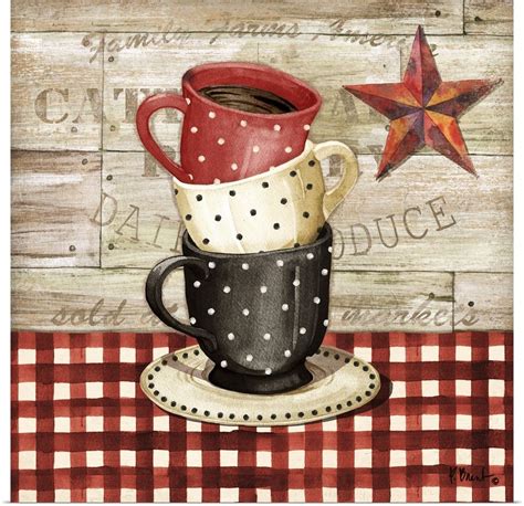 Farmhouse Coffee Cups Coffee Cup Art Coffee Cup Wall Art Coffee Cup