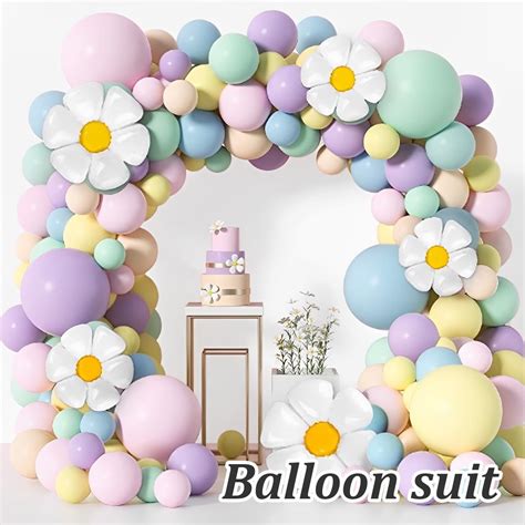 Hands Diy Pcs Daisy Balloon Garland Arch Kit With White Daisy Flower