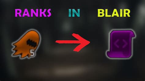 All Ranks In Blair Explained Blair Roblox Youtube