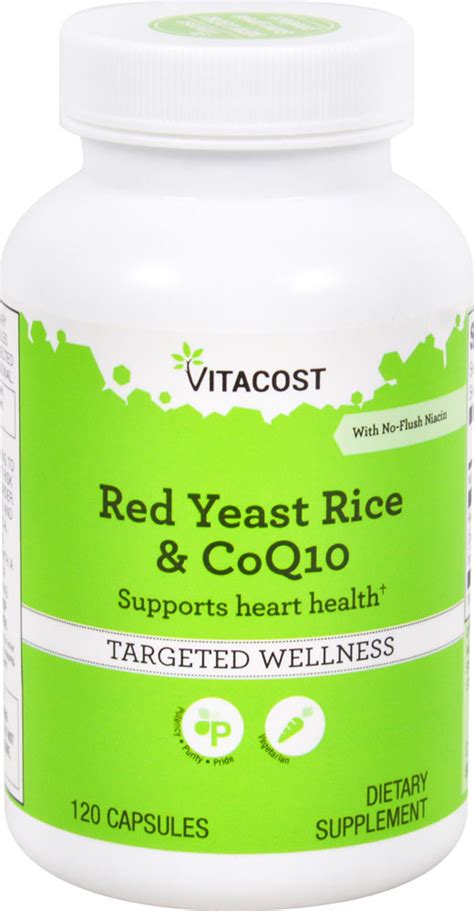 Vitacost Red Yeast Rice And Coq10 With No Flush Niacin 120 Capsules Vitacost