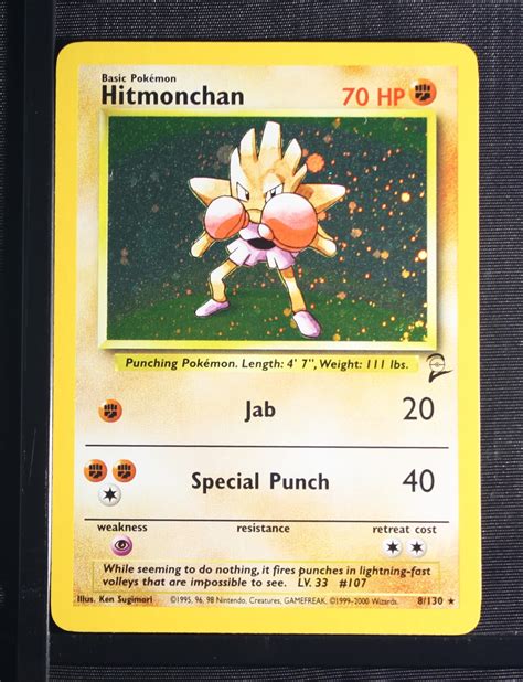 2000 Pokemon Game Base Ii 8 Hitmonchan Holo Psa