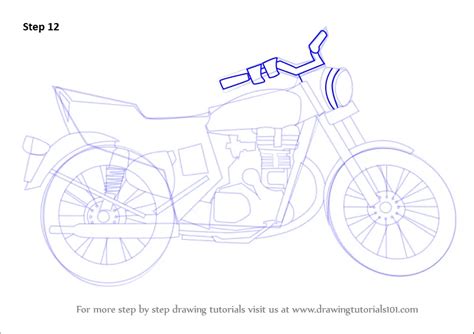 Learn How to Draw a Motorcycle (Two Wheelers) Step by Step : Drawing ...