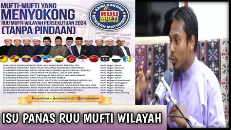 Komen Ustaz Salman Ali Soal Isu Ruu Mufti Wilayah Youtube