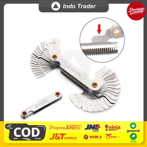 Jual Pengukur Bulir Baut Whitworth Metric Screw 60 Degree Alat Ukur
