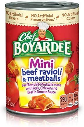 Amazon Chef Boyardee Mini Beef Ravioli Microwave Pasta Canned