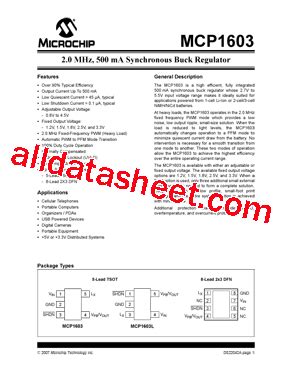 Mcp I Mc Datasheet Pdf Microchip Technology