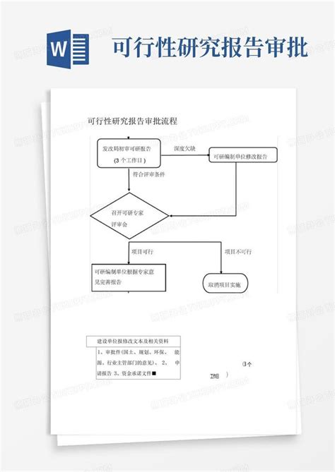 可行性研究报告审批流程word模板下载编号qvjmogxd熊猫办公