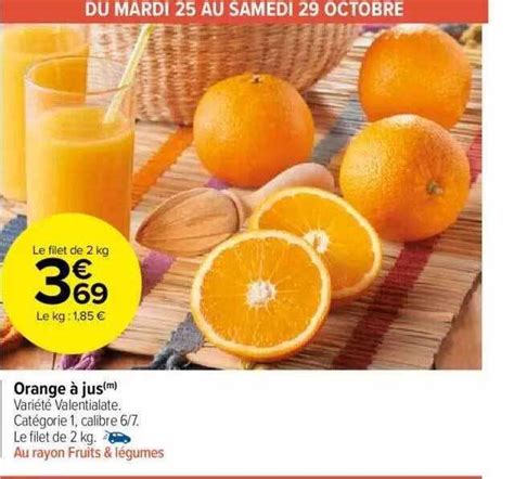 Promo Orange Jus Chez Carrefour Market