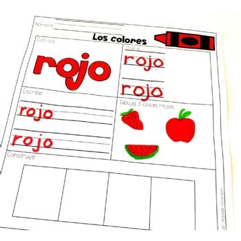 Los Colores Colors In Spanish By Jorja S Dual Language Classroom