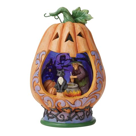 Jim Shore Halloween Lighted Pumpkin Diorama 6009511 - erubix