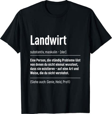 Beruf Spruch Bauer Tshirt Landwirtschaft Definition Landwirt T Shirt