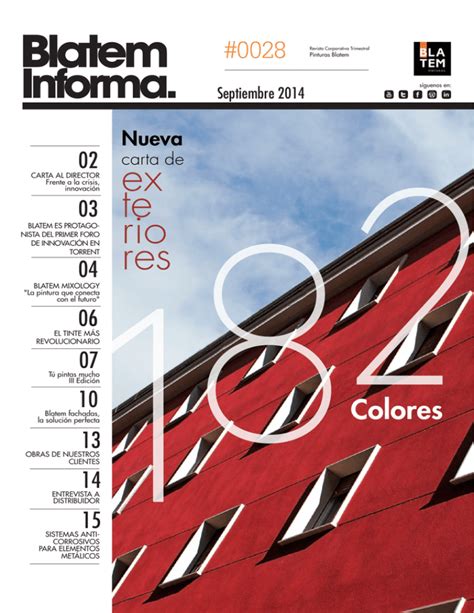 Revista Pinturas Blatem Informa Septiembre Blatem