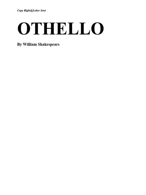 OTHELLO | PDF | Othello | Iago