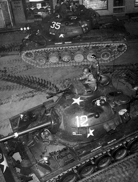 The standoff at checkpoint charlie soviet tanks facing american tanks ...