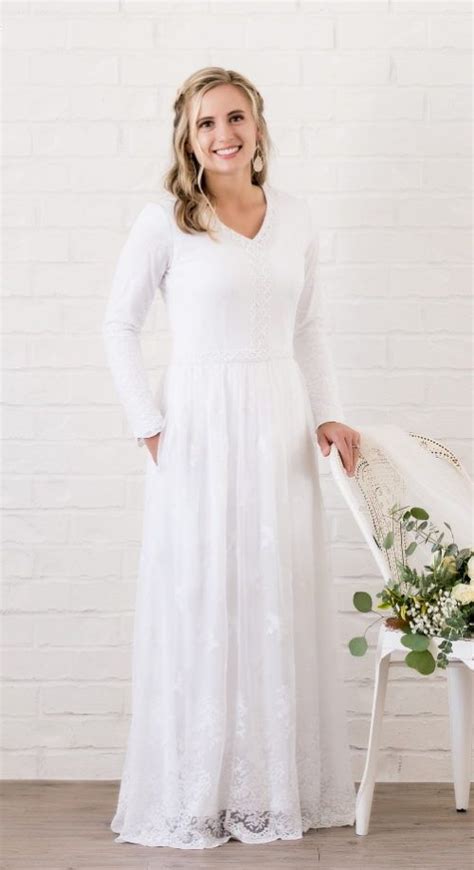 Savannah Couture Lds Temple Dresses White Elegance In