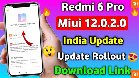 Redmi 6 Pro Miui 12 0 2 0 India Update Rollout YouTube