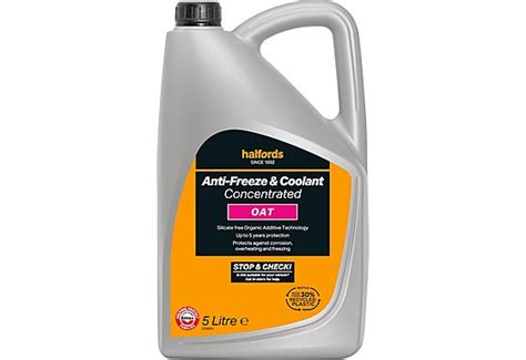 Halfords | Halfords OAT Antifreeze Concentrate 5 Litres