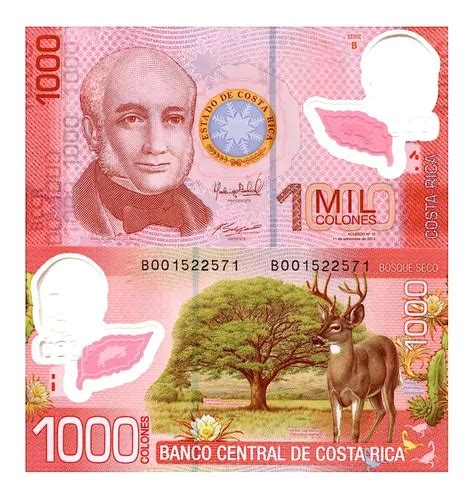 Billete De Costa Rica De Colones Pol Mero Emitido