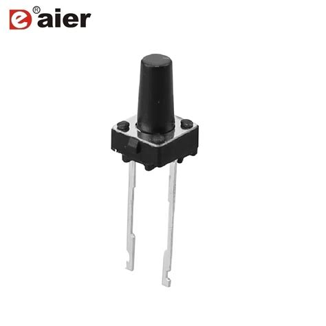 Long Terminal 6mm Vertical Push Button 2 Pin Tact Switch 2 Pin Tact Switch And Vertical Push