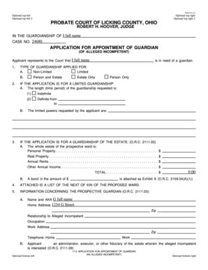 Licking County Probate Court Forms - Fill Online, Printable, Fillable ...