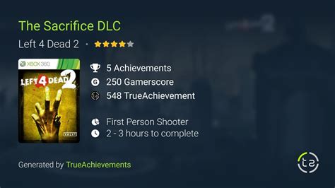 The Sacrifice achievements in Left 4 Dead 2