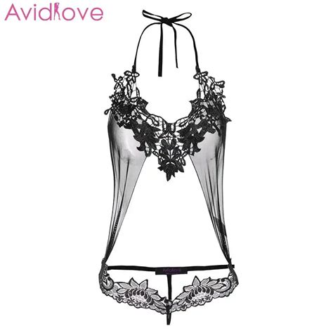 Avidlove Women Sexy Lingerie Set Sex Shop Transparent Bikini Exotic Bra