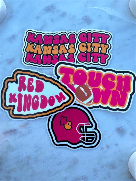 3-inch Kansas City Chiefs Stickers, Easy Peel Stickers, Water Resistant ...