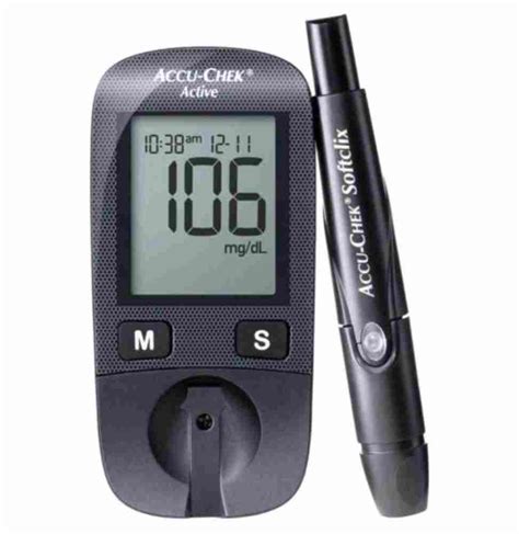 Accu Chek Active Kit Mg Dl Blood Sugar Meter Free Test Strips