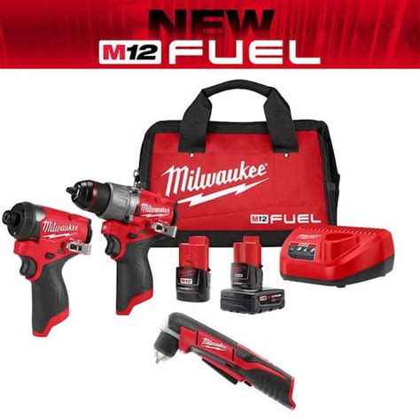 Milwaukee M12 Fuel 12 Volt Li Ion Brushless Cordless Hammer Drill And Impact Driver Combo Kit 2