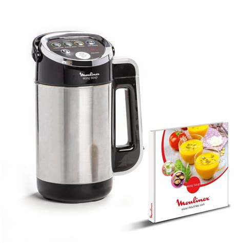 Blender Chauffant Easy Soup 4 Programmes Noir Inox LM841810 MOULINEX