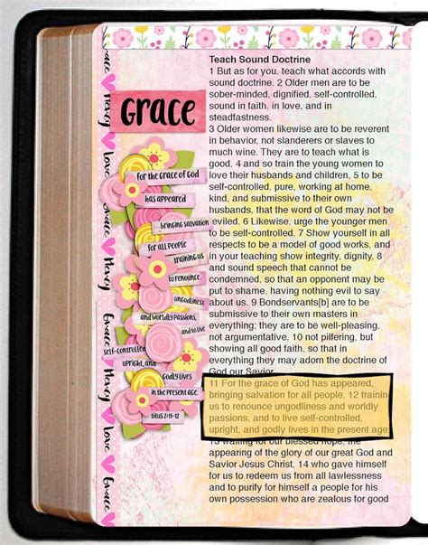 Bible Journal Kit Amazing Grace Set 1 Both Printable And Etsy