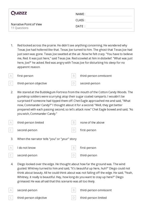 50 Analyzing Point Of View Worksheets For Grade 7 On Quizizz Free And Printable