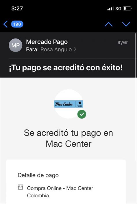 RosaAB on Twitter Al momento de realizar el pago me llegó al correo