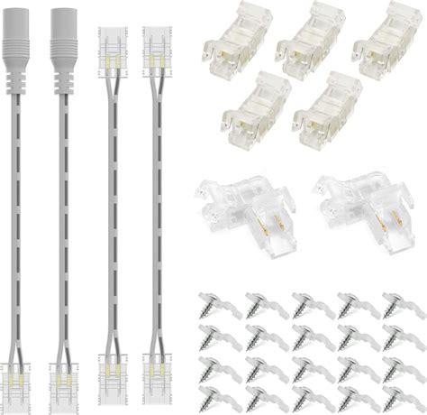 Enqimaoyi Connecteurs De Bande Lumineuse Led Cob Broches Types