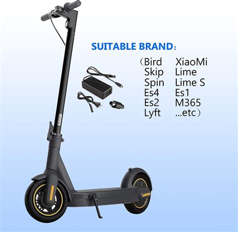 V Lithium Battery Electric Scooter Charger Powerfast Prong Inline