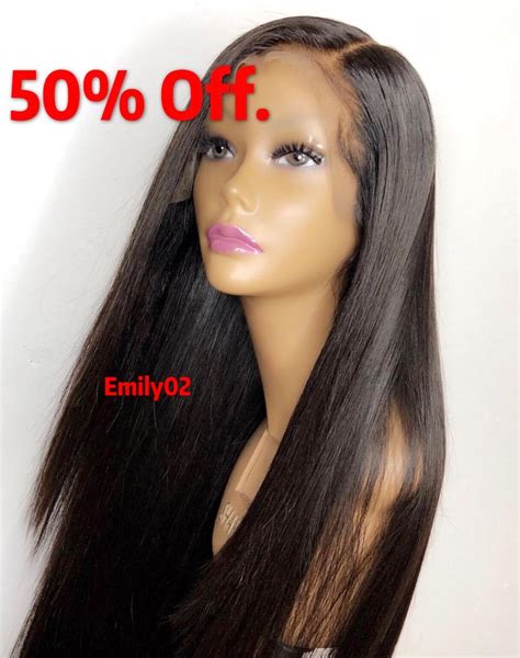 Emily02 Brazilian Virgin Silky Straight 360 Lace Frontal Wig Silkystraight360wiglacefrontwig