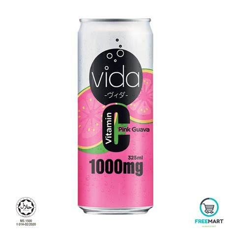 Vida C Drinks 325ml Vitamin C 1000mg Orange Lemon Kiwi Pink