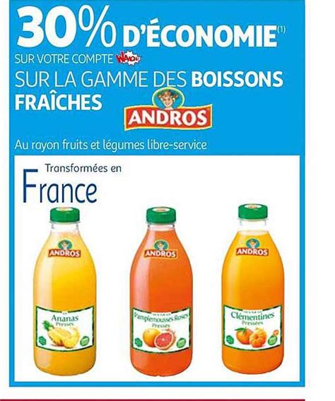 Promo La Gamme Des Boissons Fra Ches Andros Chez Auchan Icatalogue Fr