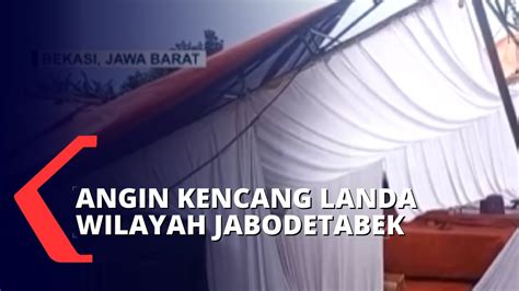 Jabodetabek Dilanda Angin Kencang Robohkan Tenda Pernikahan Dan