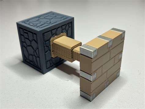 📱 Mini Minecraft Piston・archivo Stl Gratis Para Impresión 3d・cults
