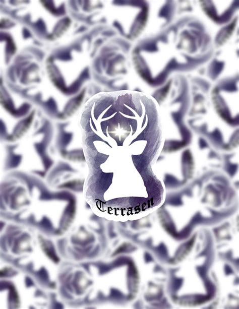 Throne Of Glass Terrasen White Stag Sticker Etsy