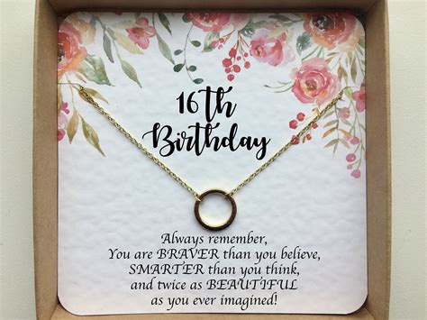 16th Birthday T Girl Sweet 16 T Sweet 16 Necklace Etsy