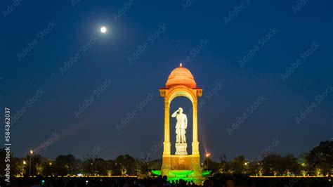 Netaji Canopy Is A 28 Feet Tall Black Granite Statue Of Indian Freedom