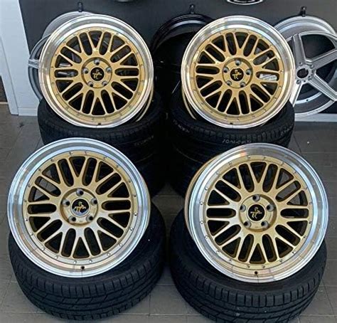 4 x 19 Zoll Keskin KT22 Alu Felgen gold Rand poliert kompatibel für 3er