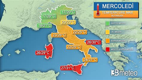 Meteo Temperature Scoppia l estate al Sud sarà autunno invece al