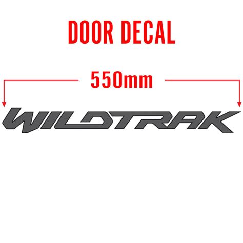 Wildtrak Door Decal Ford Ranger Px Px Silver Black